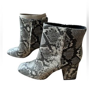 Circus by Sam Edelman Snake Print Heeled Boots